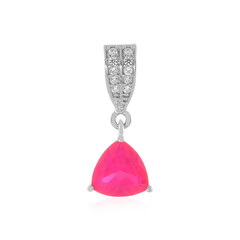 Pendentif en argent et Opale rose d'Éthiopie