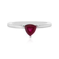 Bague en argent et Rubis de Madagascar