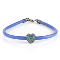 Bracelet en argent et Diamant bleu