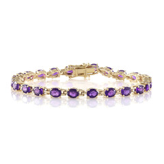 Bracelet en argent et Améthyste de Zambie