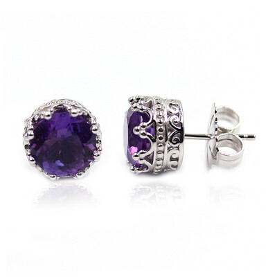 Boucles d'oreilles en argent et Améthyste de Zambie (Dallas Prince Designs)