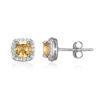 Boucles d'oreilles en argent et Citrine