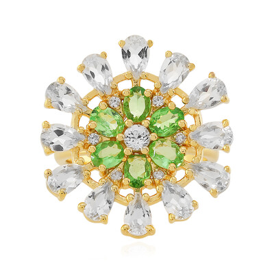 Bague en argent et Topaze blanche