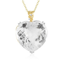 Collier en argent et Quartz blanc (Gems en Vogue)