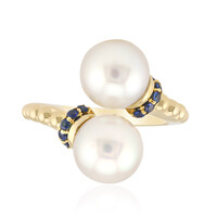 Bague en or et Perle blanche des mers du sud (Michelle Albala)