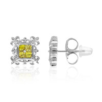Boucles d'oreilles en argent et Saphir jaune (Dallas Prince Designs)