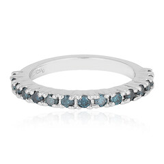 Bague en argent et Diamant bleu I3