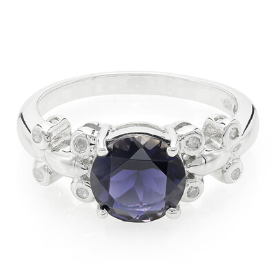 Bague en argent et Iolite de Ceylan
