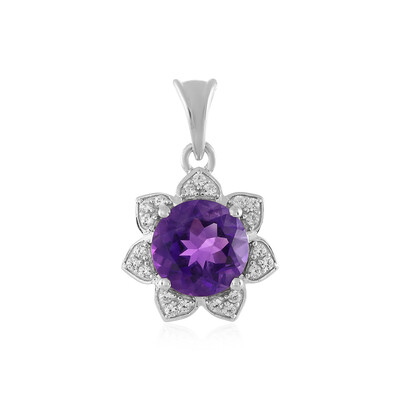Pendentif en argent et Améthyste de Zambie
