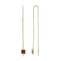 Boucles d'oreilles en argent et Citrine Madère