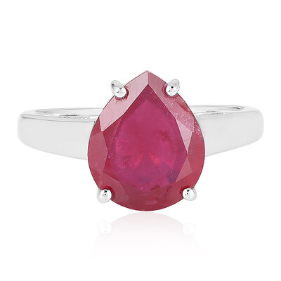 Bague en argent et Rubis de Madagascar