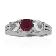 Bague en argent et Rubis du Kenya