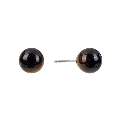 Boucles d'oreilles en argent et Œil de Tigre