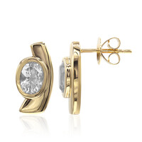 Boucles d'oreilles en or et Quartz Herkimer (Amanda Adkins)
