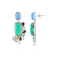 Boucles d'oreilles en argent et Onyx vert