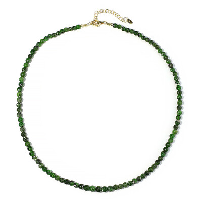 Collier en argent et Diopside de Russie