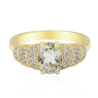 Bague en argent et Améthyste verte