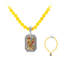 Collier en argent et Agate jaune (Dallas Prince Designs)