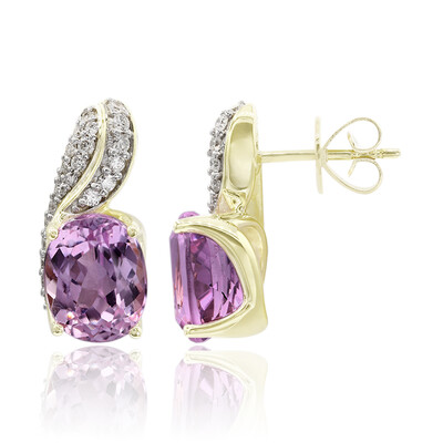 Boucles d'oreilles en or et Kunzite de Patroke
