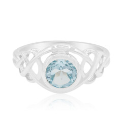 Bague en argent et Topaze bleu ciel
