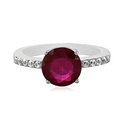 Bague en argent et Rubis de Madagascar