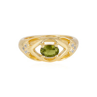 Bague en argent et Moldavite