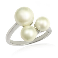 Bague en argent et Perle de culture d'eau douce