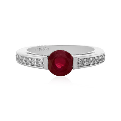 Bague en argent et Rubis de Madagascar