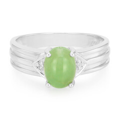 Bague en argent et Chrysoprase impériale
