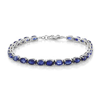 Bracelet en argent et Saphir bleu de Madagascar