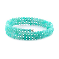 Bracelet en acier et Amazonite (Riya)
