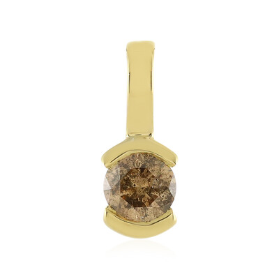 Pendentif en or et Diamant champagne I4