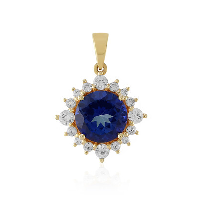 Pendentif en argent et Topaze bleu roi