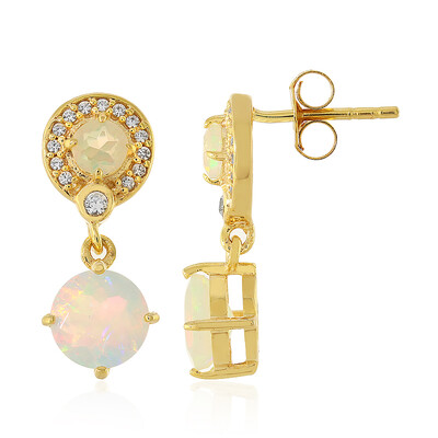 Boucles d'oreilles en argent et Opale Welo
