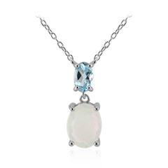 Collier en argent et Opale Welo