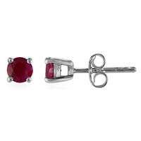 Boucles d'oreilles en argent et Rubis du Kenya