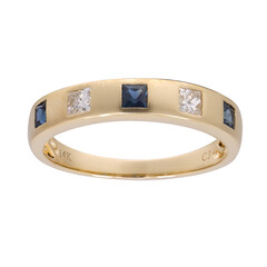 Bague en or et Saphir bleu de Ceylan (CIRARI)