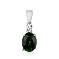 Pendentif en argent et Apatite chromifère