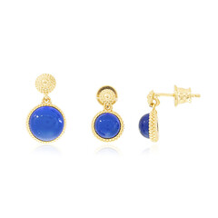Parure en argent et Ambre bleue de Colombie