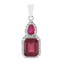 Pendentif en argent et Rubis de Madagascar