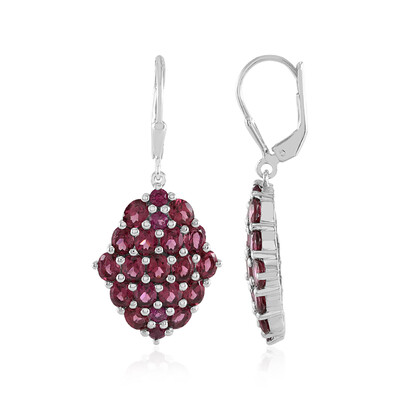 Boucles d'oreilles en argent et Grenat Rhodolite