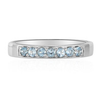 Bague en argent et Topaze bleu Suisse