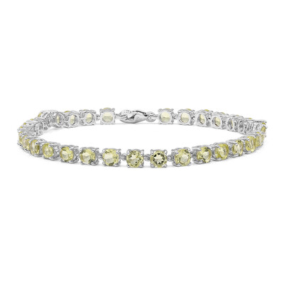 Bracelet en argent et Citrine jaune citron