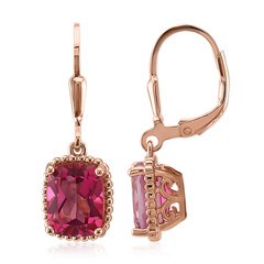 Boucles d'oreilles en argent et Topaze rose