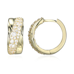 Boucles d'oreilles en argent et Zircon (Adela Silber)