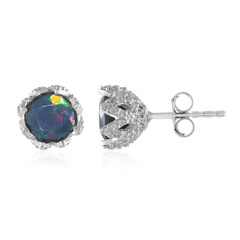 Boucles d'oreilles en argent et Opale Mezezo (de Melo)
