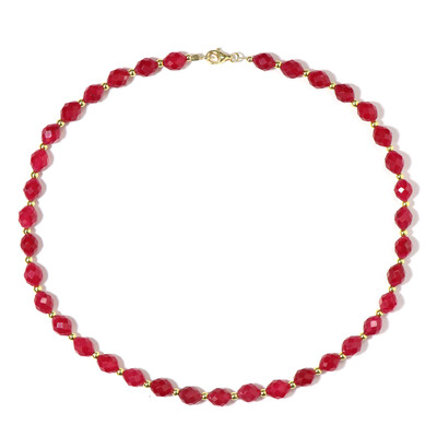 Collier en argent et Quartz rouge