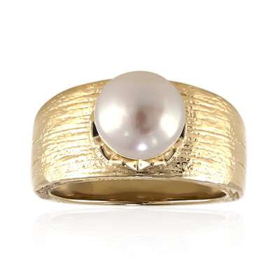 Bague en argent et Perle de culture d'eau douce (TPC)