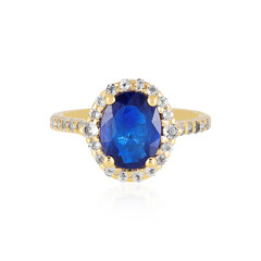 Bague en argent et Spinelle bleu roi