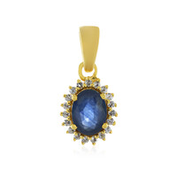 Pendentif en argent et Saphir bleu